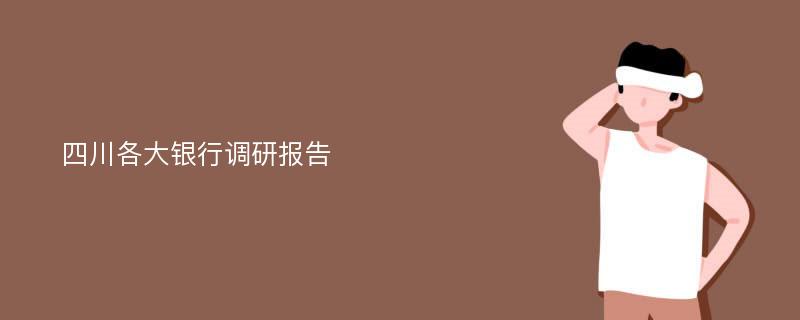 四川各大银行调研报告